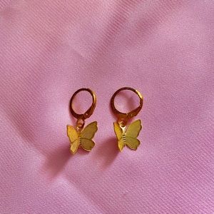 Gold Butterfly Earrings